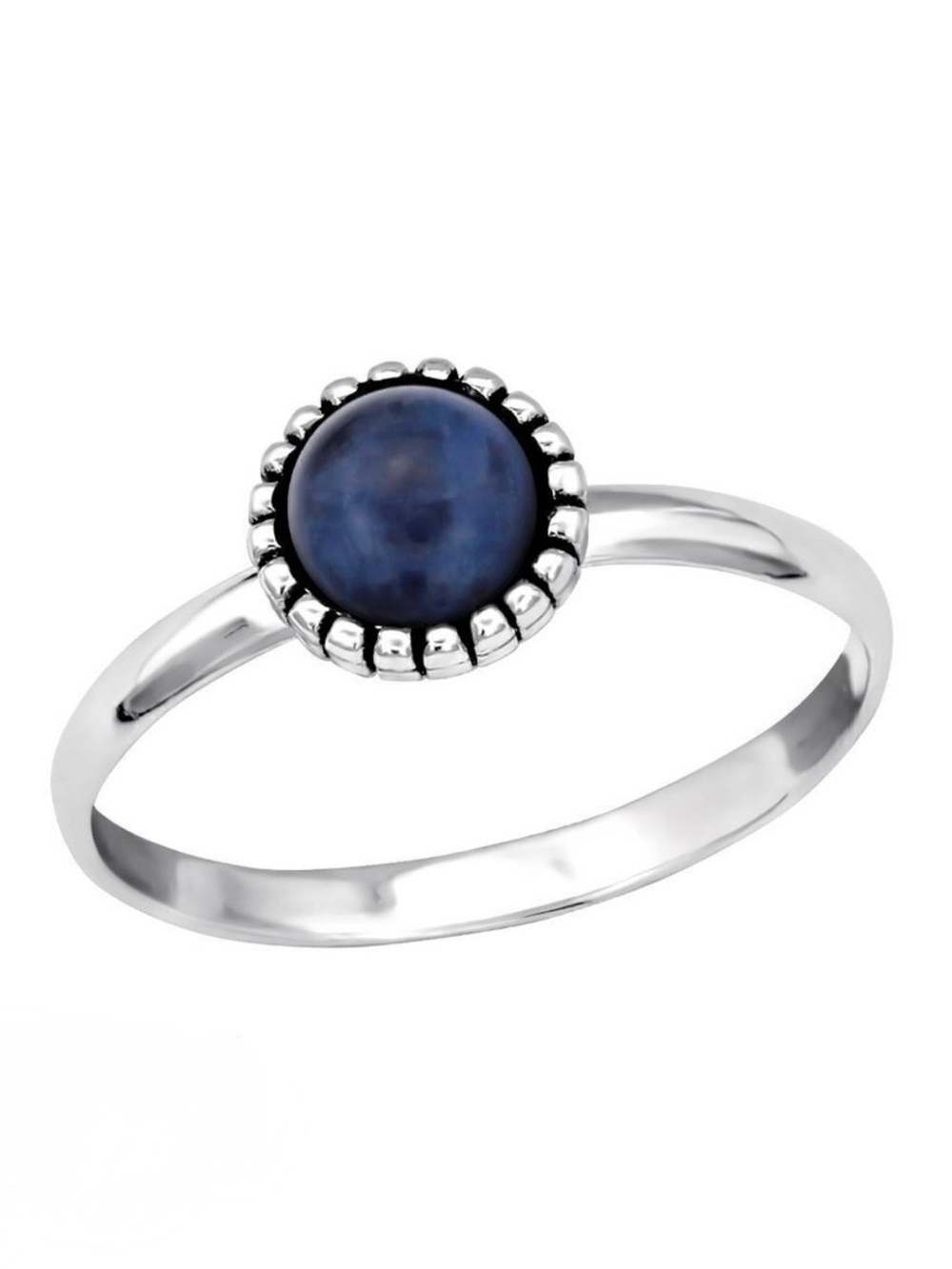 Sterling Silver Dainty Sodalite Ring